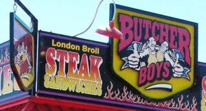Butcher Boys worlds famous London Broil steak sandwiches at street festivals and fairs across the USA 